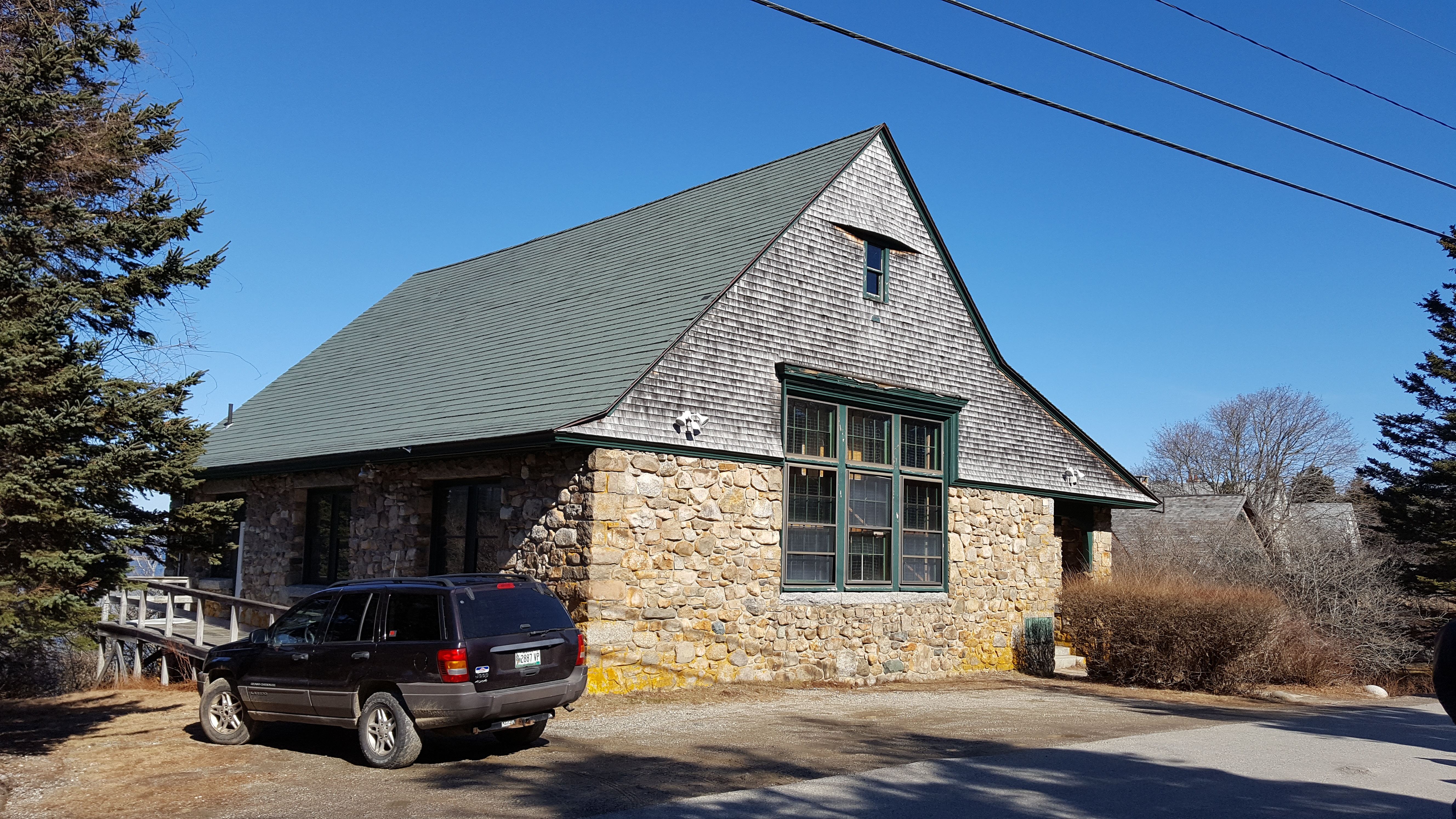 Isle of Haut&rsquo;s town hall, site of one of the heat pumps that will contribute to the transactive microgrid. Courtesy of Dynamic Grid