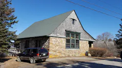 Isle of Haut’s town hall, site of one of the heat pumps that will contribute to the transactive microgrid. Courtesy of Dynamic Grid