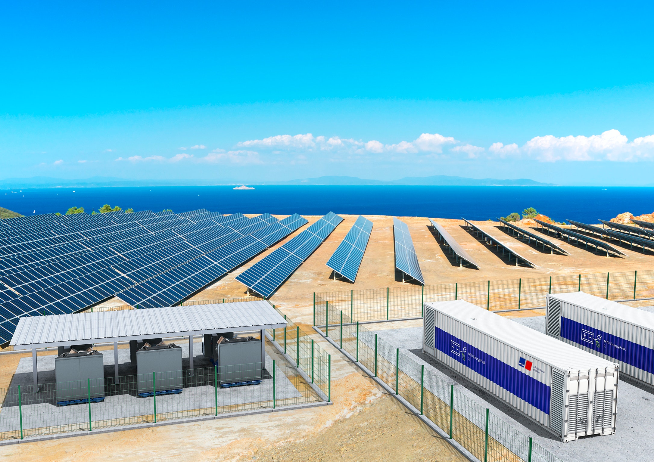 Rolls-Royce has been awarded a contract to supply three 40-foot MTU-brand battery containers for a microgrid on the Pacific island of Rarotonga. Photo courtesy of Rolls-Royce