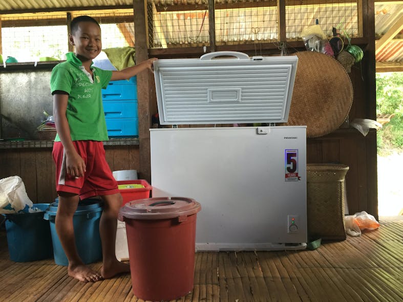 Freezer powered by microgrid for small family business, photo Courtesy Green Empowerment