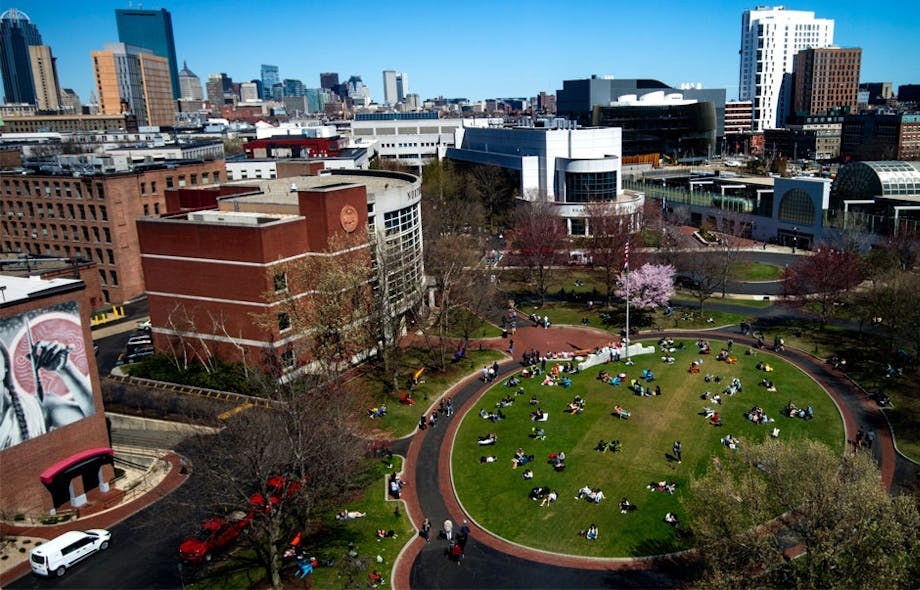 Northeastern University says it is developing a microgrid that sets the bar for higher education, using a self-funded approach to bolster its campus resiliency while achieving sustainability goals. (Photo: Courtesy of Northeastern University)
