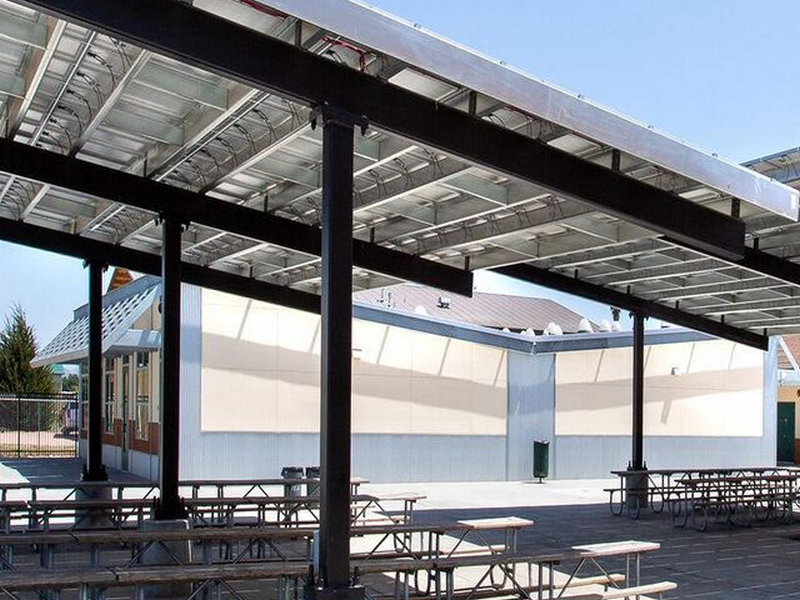 Solar on a school at the Santa Rita Union School District, photo courtesy NantEnergy