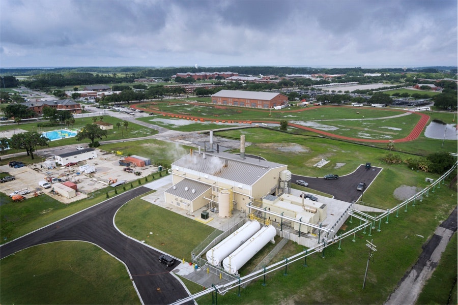 The military microgrid on Parris Island, one of several developed at military installations. Photo courtesy of project developer, Ameresco
