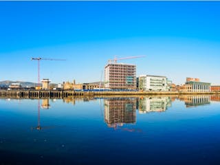 Northern Ireland&rsquo;s first microgrid will be built in Belfast Harbor. Photo by Mcimage/Shutterstock