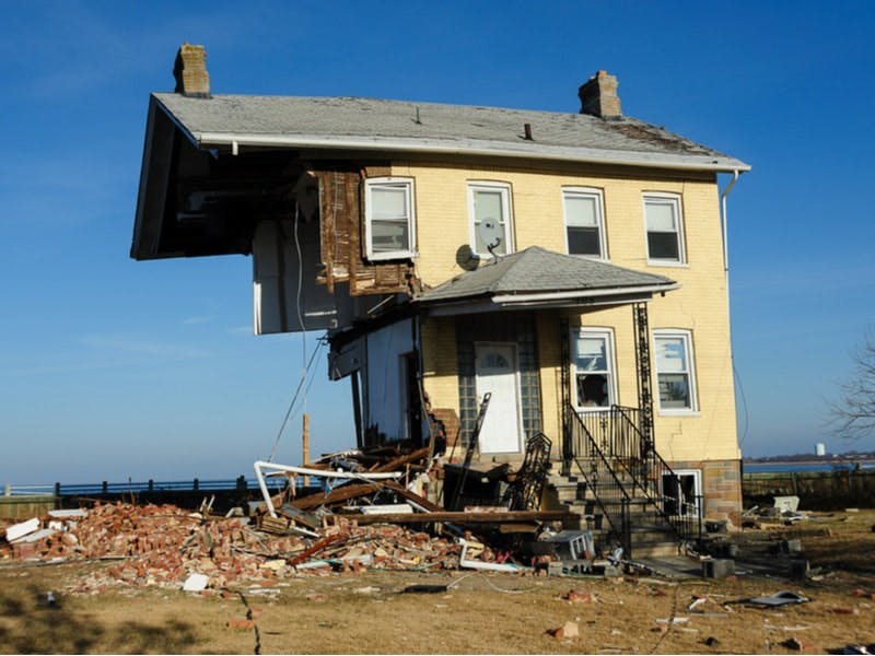 The iconic half house of Union Beach, New Jersey after Superstorm Sandy. By Sky Cinema/Shutterstock.com
