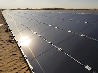 Solar facility at Themar Al Emarat agricultural facility. Courtesy of Cat