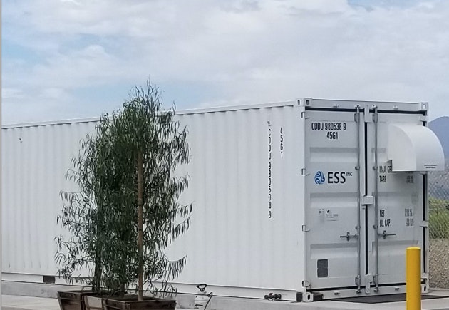 Iron flow battery at Camp Pendleton. Image courtesy of CleanSpark