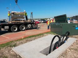 Crews install S&C Vista Underground Distribution Switchgear. (Photo: S&C Electric) Crews install S&C Vista Underground Distribution Switchgear. (Photo: S&C Electric)