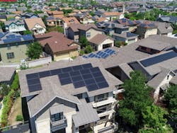 Solar rooftops in East Austin, Texas. Photo by Roschetzky Photography/Shutterstock.com