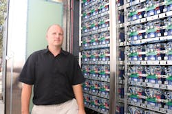 Mike Wilk, a senior systems engineer at Maxwell Technologies, is part of the team that installed the first ultracapacitor energy storage system on UC San Diego’s microgrid. (Photo: Maxwell Technologies. Mike Wilk, a senior systems engineer at Maxwell Technologies, is part of the team that installed the first ultracapacitor energy storage system on UC San Diego’s microgrid. (Photo: Maxwell Technologies.