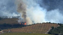 Fire in California wine country. California National Guard photo, Oct. 12, 2017.