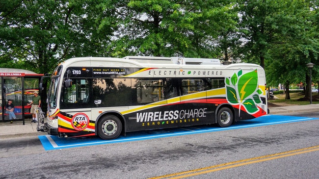Electric Bus, courtesy Momentum Dynamics