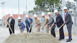 Groundbreaking for fuel cell project at the submarine base in Groton, Conn. Photo provided by CMEEC