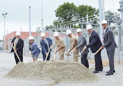 Groundbreaking for fuel cell project at the submarine base in Groton, Conn. Photo provided by CMEEC
