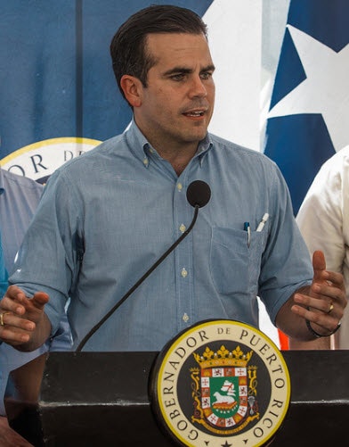 Puerto Rico Gov. Ricardo Rossello, Courtesy of FEMA, By Photo by Eduardo Martinez