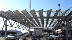 Solar power panels on a carport at the Atlantic City Utility Authority, Atlantic City, New Jersey Credit: Armando Jimenez, project manager, U.S. Army Corps of Engineer, New York District