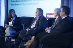 Elisa Wood, editor-in-chief of Microgrid Knowledge interviews: Mark Feasel; vice president utility and smart grids, Schneider Electric; Andrew Marino, managing director, The Carlyle Group; and Karen Morgan, CEO, Dynamic Energy Networks, about energy as a service. This was a panel discussion at Microgrid 2018.