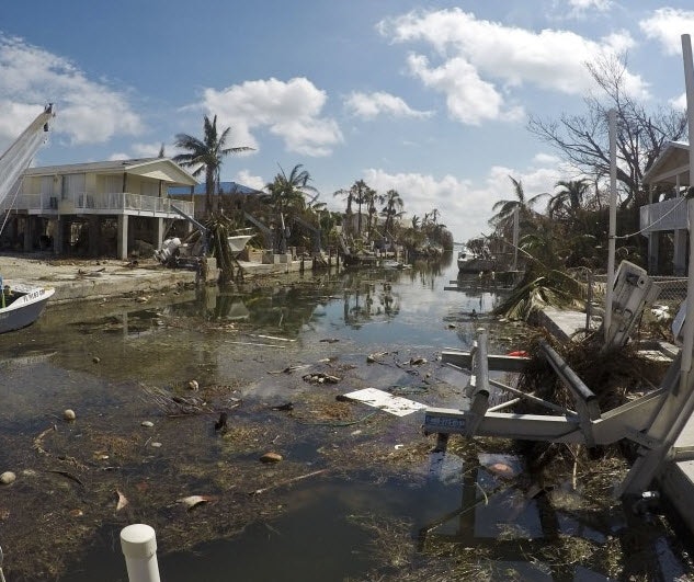 Florida Keys post Irma. Credit NOAA