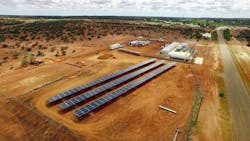 The 110 kW solar farm installed at the Meekatharra power station. Source: Horizon Power The 110 kW solar farm installed at the Meekatharra power station. Source: Horizon Power