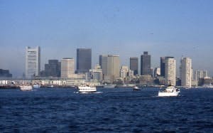 View_of_Boston_waterfront_from_Boston_Harbor_8637014433-300x187