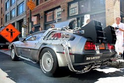 Uber uses “Back to the Future” time machine in promotion. Source: wikimedia commons, Ed g2s Uber uses “Back to the Future” time machine in promotion. Source: wikimedia commons, Ed g2s