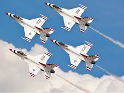 Thunderbirds stationed at Nelllis. Courtesy of Eliyahu Yosef Parypa/Shutterstock.com Thunderbirds stationed at Nelllis. Courtesy of Eliyahu Yosef Parypa/Shutterstock.com