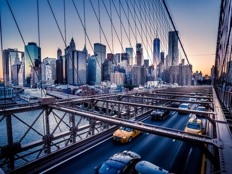 View of Manhattan from Brooklyn Bridge. mervas/Shutterstock.com
