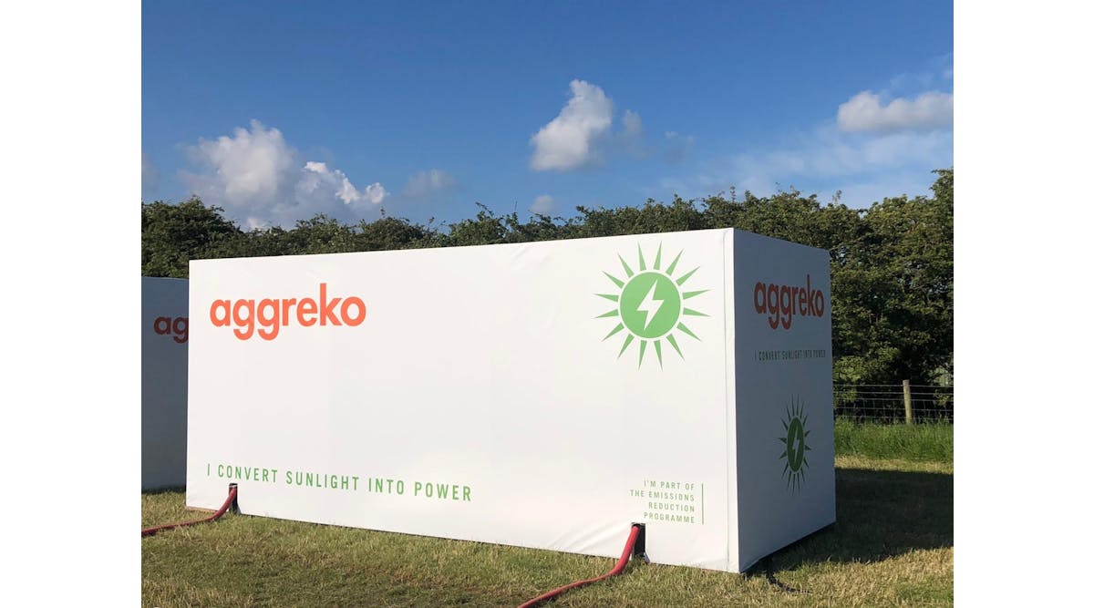 Aggreko&rsquo;s solar, HVO generators, and storage solution powers the 149th Open Championship (Photo: Aggreko)