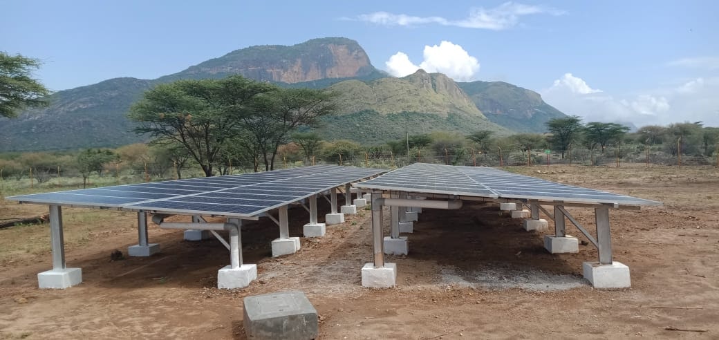 Solar panels installed by Renewvia in Ngurunit, Kenya. Photo courtesy of Renewvia
