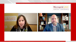 Elisa Wood, editor in chief of Microgrid Knowledge, interviews Brian Kane, head of enterprise sales engineering for Bloom Energy, at Microgrid 2021