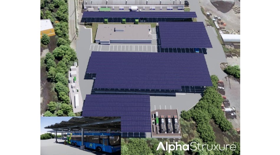 Schneider Electric affiliate AlphaStruxure was chosen for smart solar microgrid for a bus depot in Montgomery County, Maryland. Photo courtesy of AlphaStruxure
