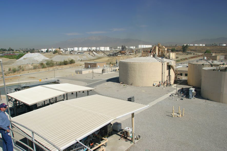 Rialto wastewater treatment facility. Photo courtesy of Veolia North America