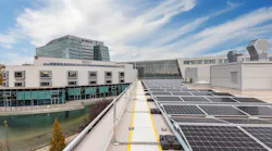 Part of the Siemens micogrid solar-PV system, with a total output of 312 kWp (Courtesy of Siemens)