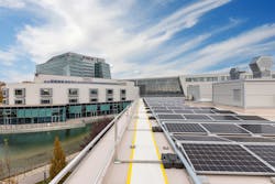 Part of the Siemens micogrid solar-PV system, with a total output of 312 kWp (Courtesy of Siemens) Part of the Siemens micogrid solar-PV system, with a total output of 312 kWp (Courtesy of Siemens)