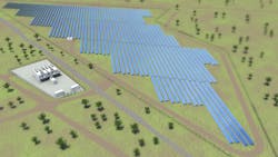 Render of the planned microgrid. Image courtesy of Abengoa. Render of the planned microgrid. Image courtesy of Abengoa.