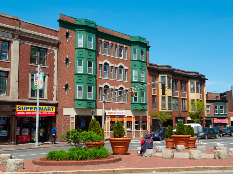 Historic commercial buildings in downtown Chelsea near City Hall. Photo by Wangkun Jia/Shutterstock.com