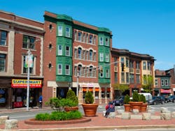 Historic commercial buildings in downtown Chelsea near City Hall. Photo by Wangkun Jia/Shutterstock.com Historic commercial buildings in downtown Chelsea near City Hall. Photo by Wangkun Jia/Shutterstock.com