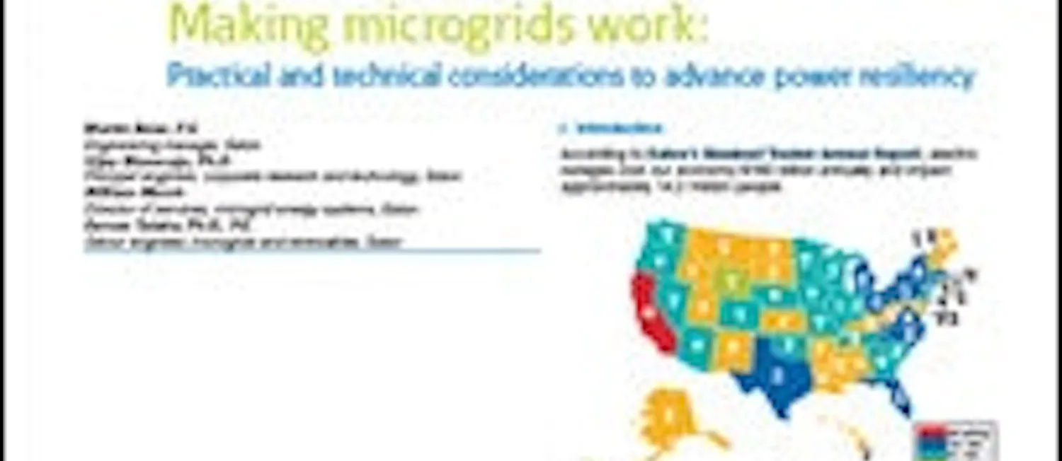 Making Microgrids Work to Advance Power Resiliency | Microgrid Knowledge