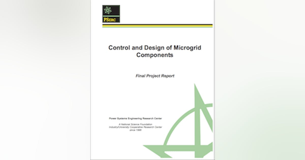 Control and Design of Microgrids Circuit Diagram