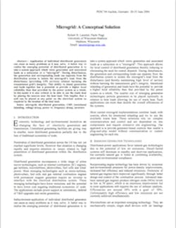 Microgrid A Conceptual Solution Microgrid A Conceptual Solution