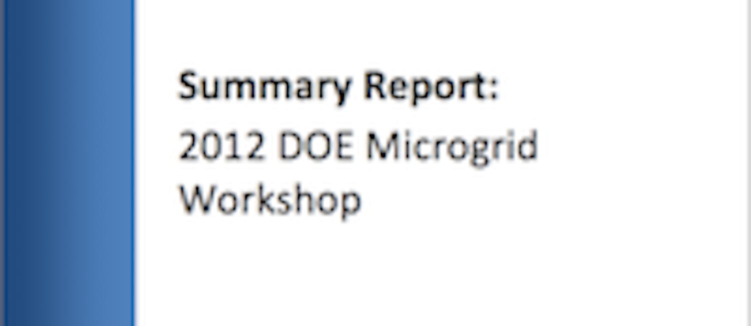 DOE microgrid workshop 2012