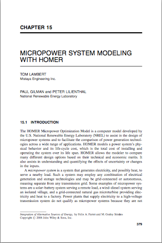 micropower modeling