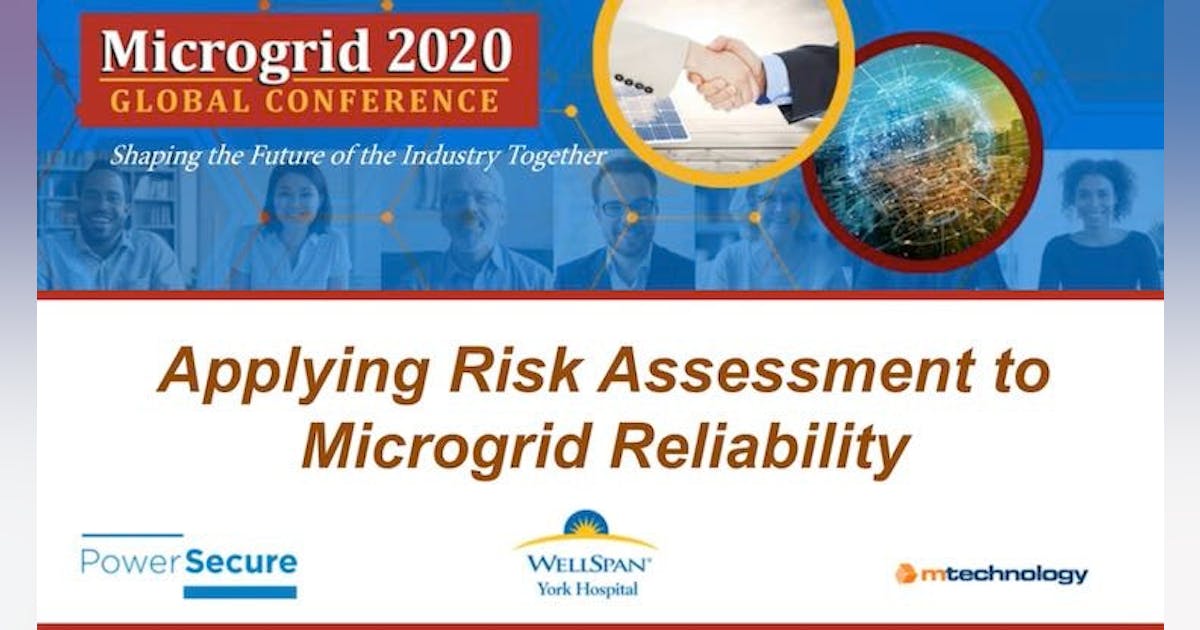 Applying Risk Assessment to Microgrid Reliability | Microgrid Knowledge