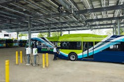 The first public transit depot powered by a solar microgrid in the Washington, D.C. area is now up and running. The first public transit depot powered by a solar microgrid in the Washington, D.C. area is now up and running.