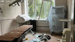 A medical facility in Ukraine damaged by bombing. Photo courtesy of New Use Energy Solutions