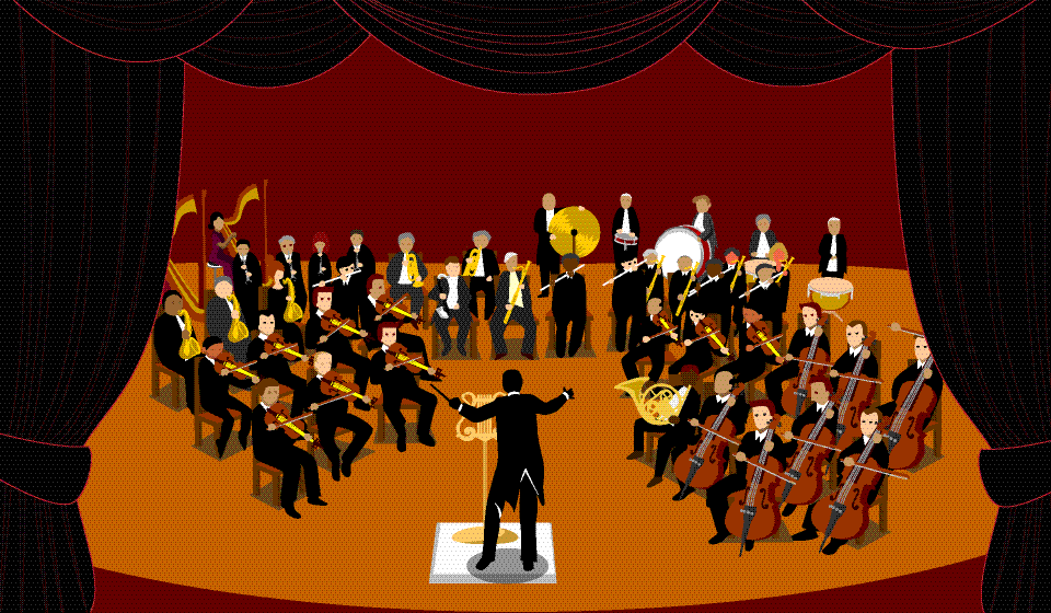 Advanced microgrid controls guide a symphony of advanced microgrids, just like a conductor guides an orchestra. By Jeruik/Shutterstock.com