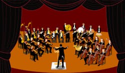 Advanced microgrid controls guide a symphony of advanced microgrids, just like a conductor guides an orchestra. By Jeruik/Shutterstock.com Advanced microgrid controls guide a symphony of advanced microgrids, just like a conductor guides an orchestra. By Jeruik/Shutterstock.com