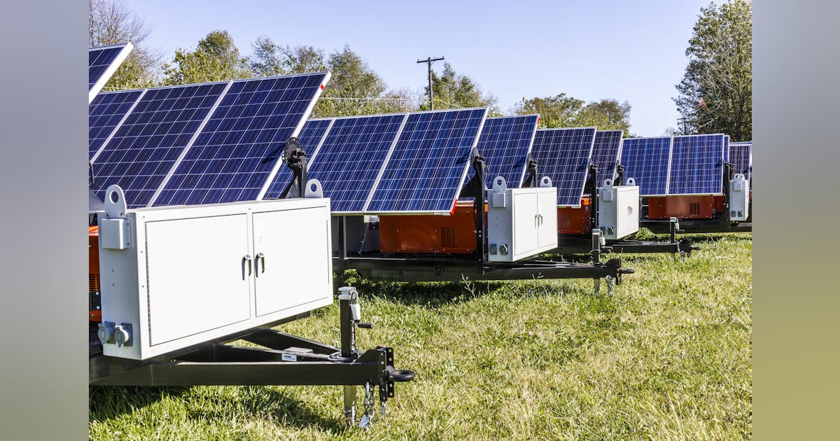 Rapidly deployable solar microgrids for lower power applications ...