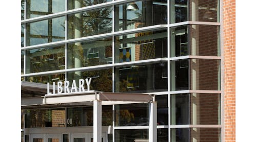 The entrance to the public library in Tigard, Oregon. Photo by Tada Images/Shutterstock.com