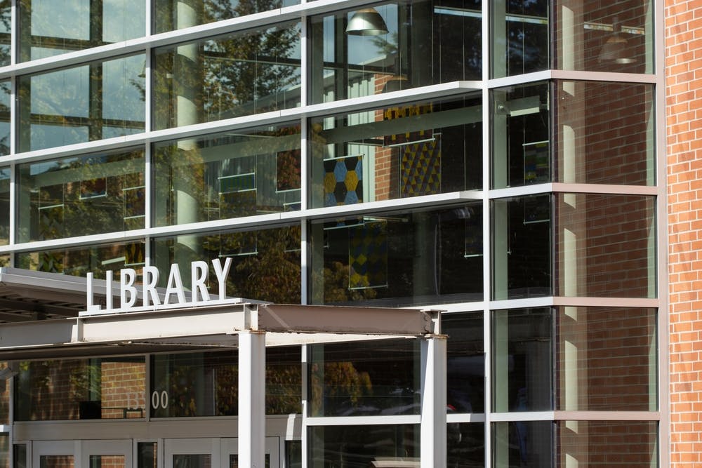 The entrance to the public library in Tigard, Oregon. Photo by Tada Images/Shutterstock.com